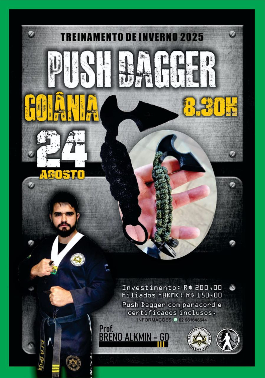 Goiânia recebe seminário inédito de defesa pessoal com foco em “push dagger”